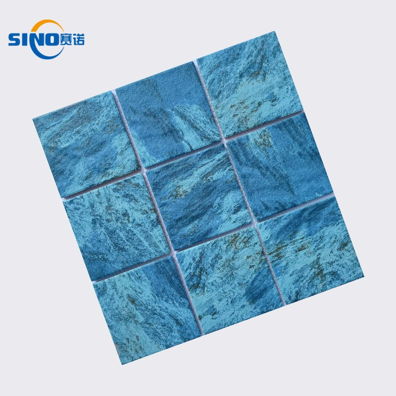 3.90"*3.90" Inkjet Series Swimming Pool Tiles Like Blue Ocean