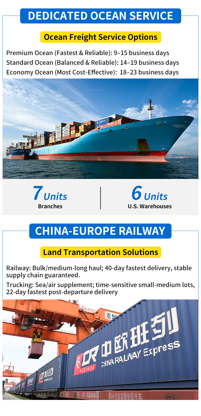 China-US Heavy Cargo DDP Sea Line, FCL Transportation, Door-to-Door to All Over USA with Tax Included