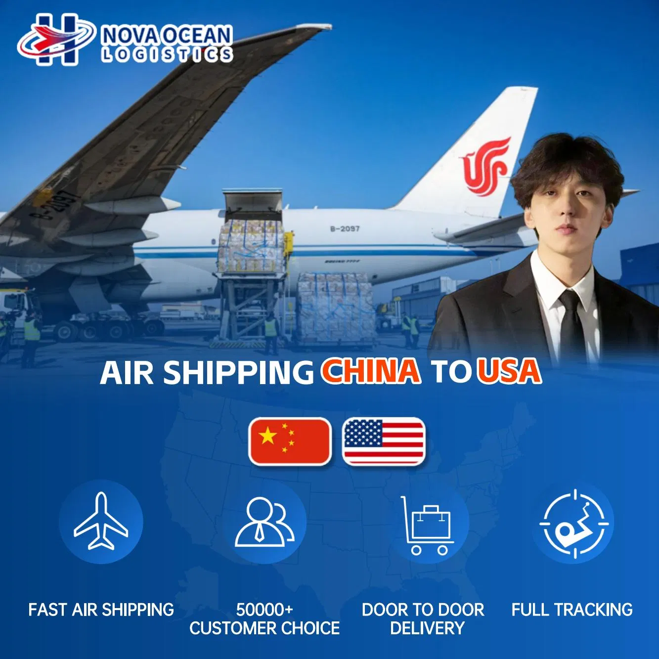 Top Freight Forwarder DDP Air Transport Shipping Agent China to USA