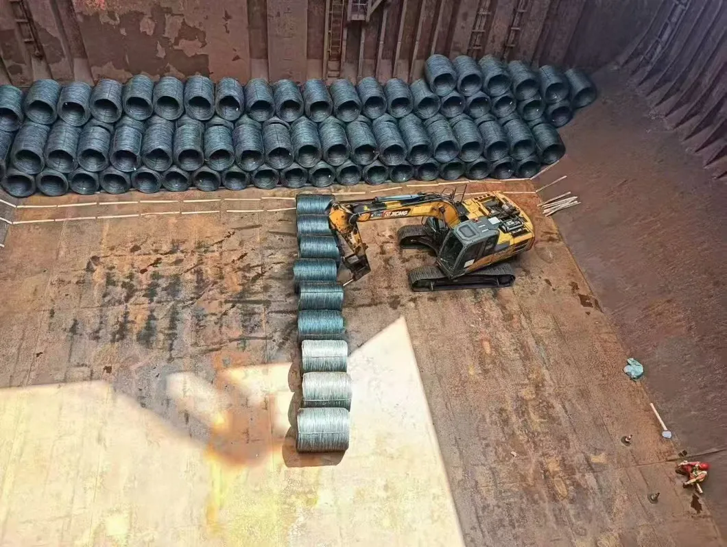 Heavy project cargo secured on ship deck