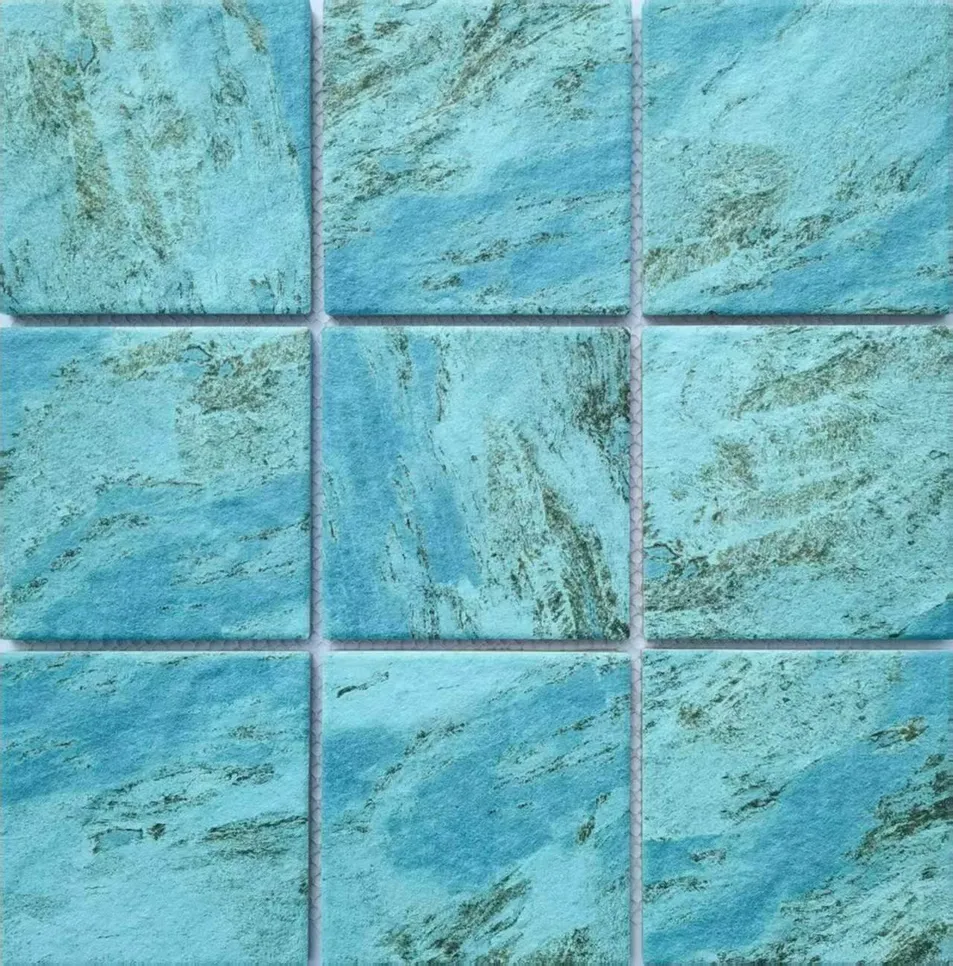 Inkjet Series Swimming Pool Tiles Like Blue Ocean