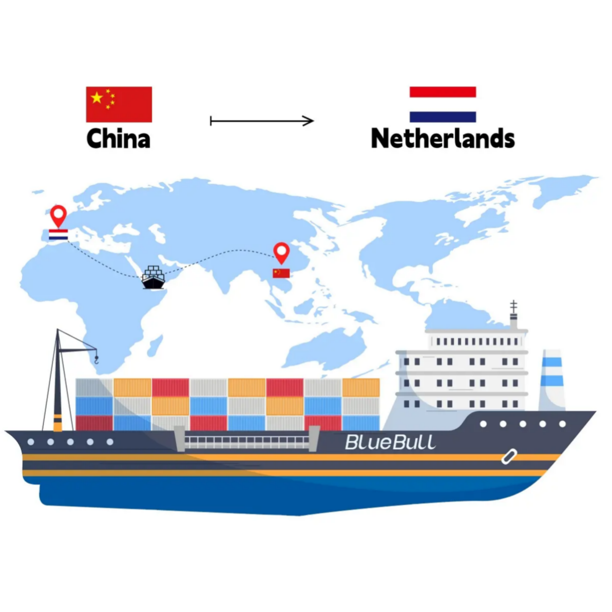 Cheapest Sea Ocean Air Freight Forwarder DDP Logistic Ali UPS DHL Express Shipping Agent From China to Netherlands EU UK Sweden