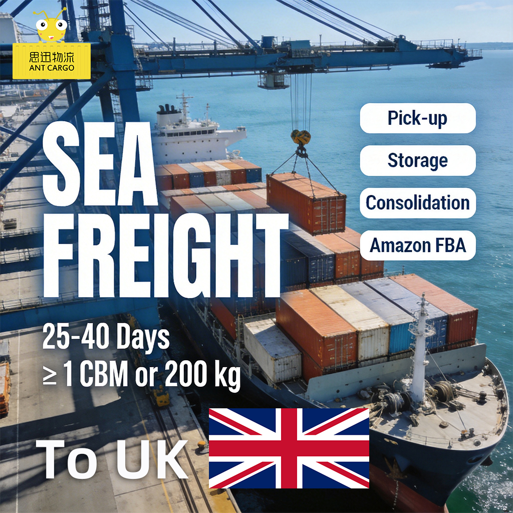 Freight Forwarder China to UK Sea Shipping LCL Ocean Freight Services with 20-45 Days Transit Insurance