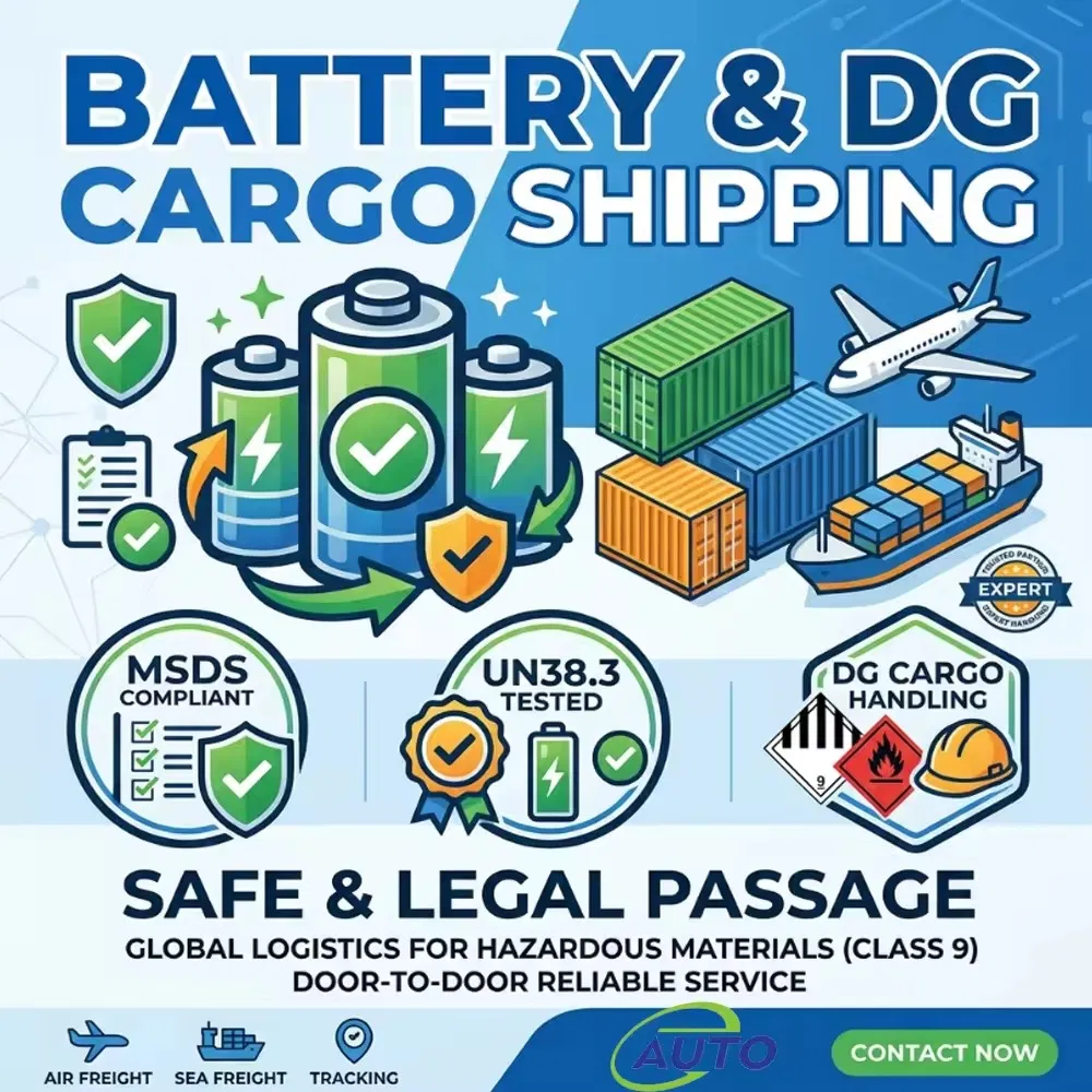 Logistics Global Worldwide Sea Freight Forwarder Lithium Lead-Acid Battery Dg Class 9 Hazardous Cargo for Ocean FCL/LCL Service Delivery Shipping Agent