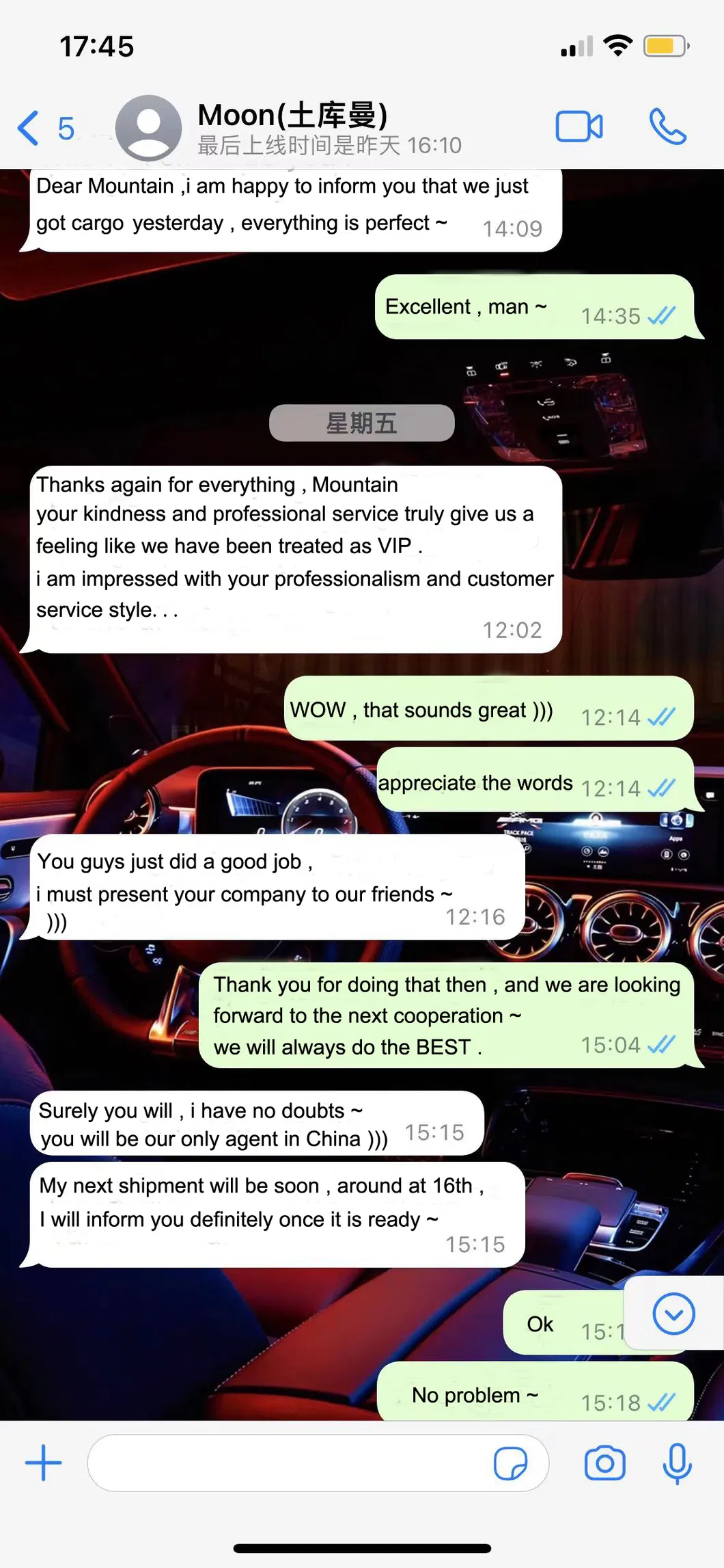 Client Review Cargo Shipping