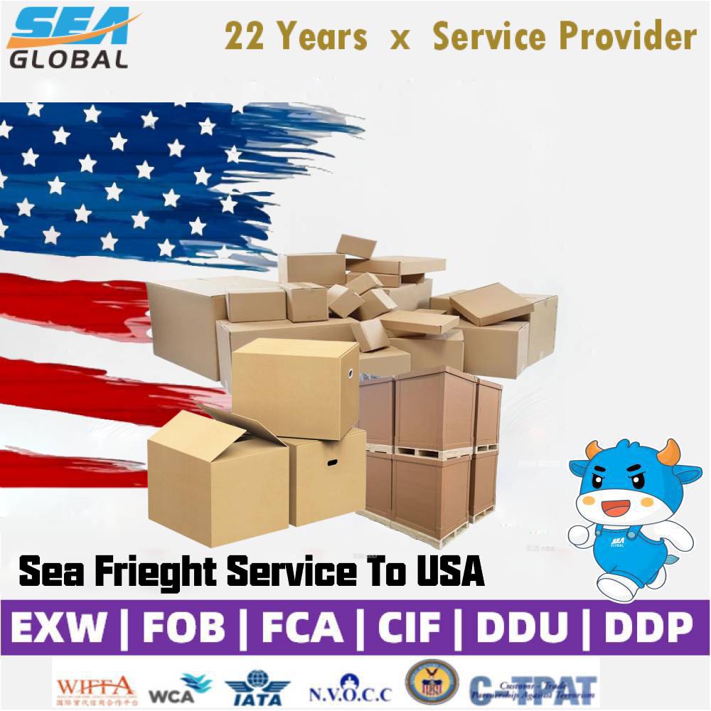 DDP Door to Door FCL Sea Shipping Container Service to Los Angeles, Seattle,Boston,Houston,USA