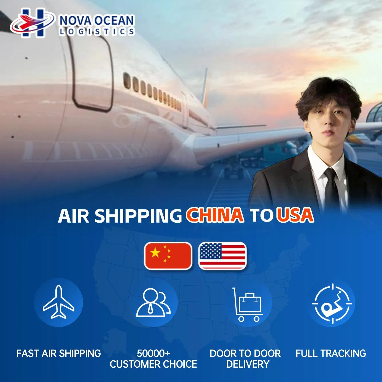 Top Freight Forwarder DDP Air Transport Shipping Agent China to USA