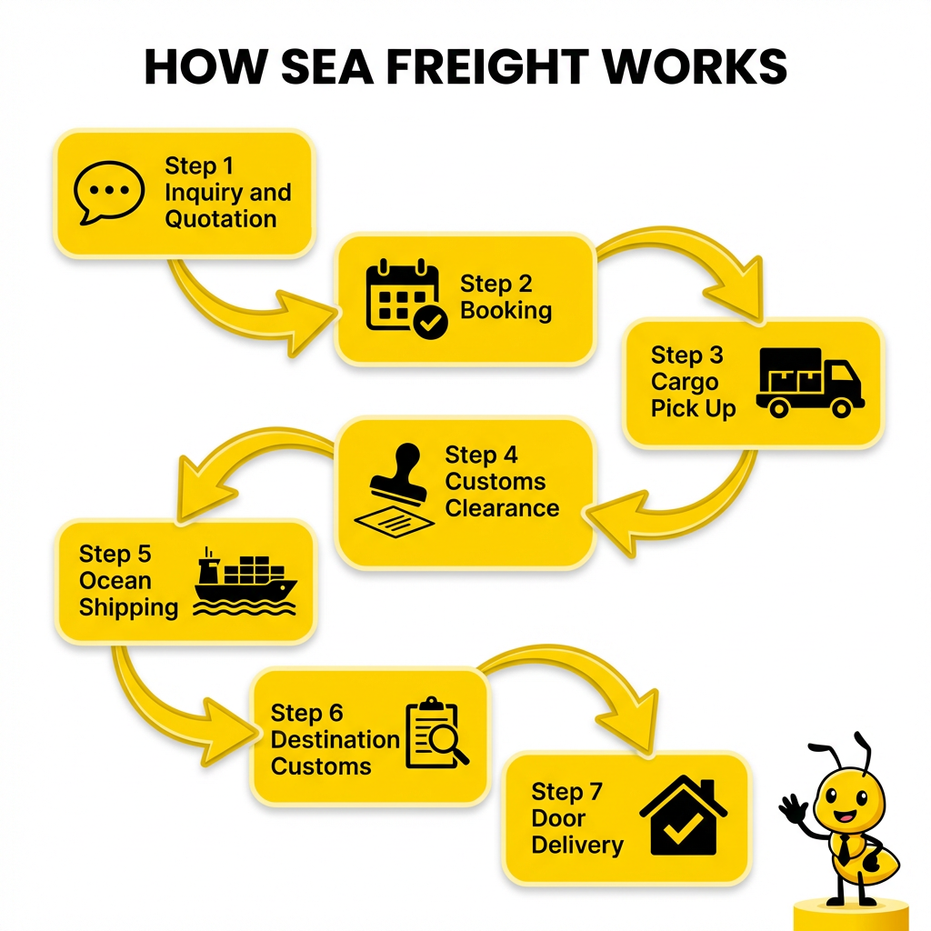 Freight Forwarder China to UK Sea Shipping LCL Ocean Freight Services with 20-45 Days Transit Insurance