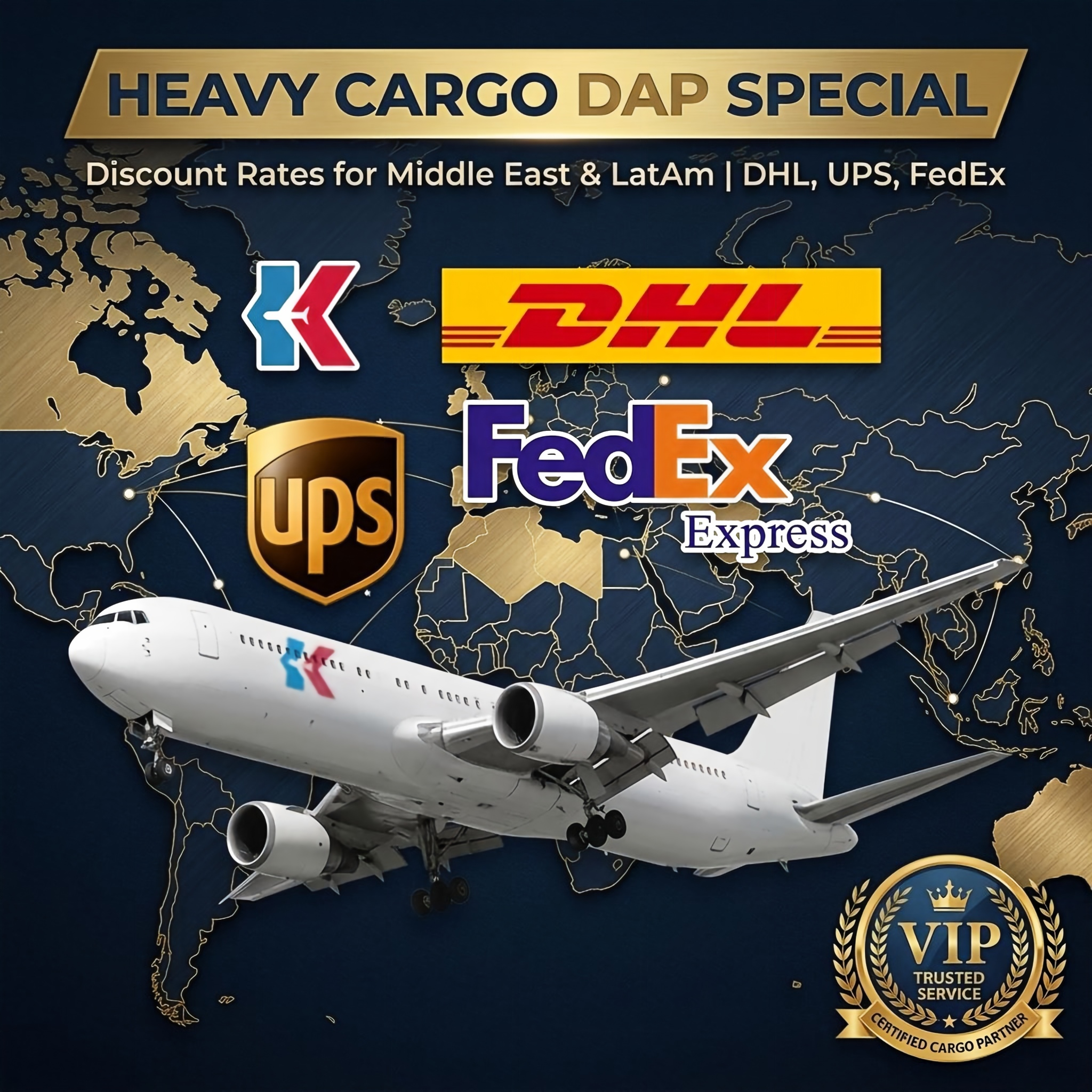3-5 Days Global Express Delivery Agent FedEx/DHL/UPS/EMS Express China to Mexico Air Cargo for High Tech Electronics and Parcels