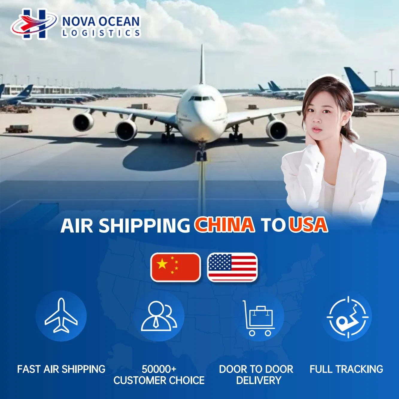 Top Freight Forwarder DDP Air Transport Shipping Agent China to USA