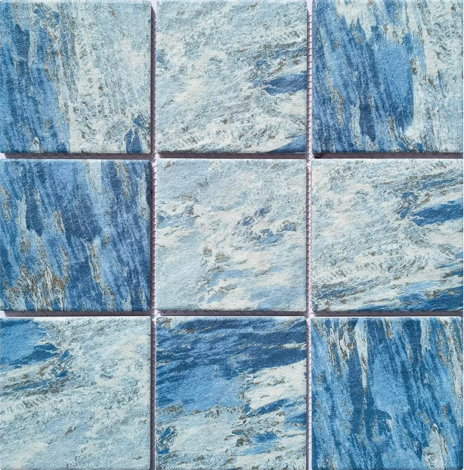 Inkjet Series Swimming Pool Tiles Like Blue Ocean