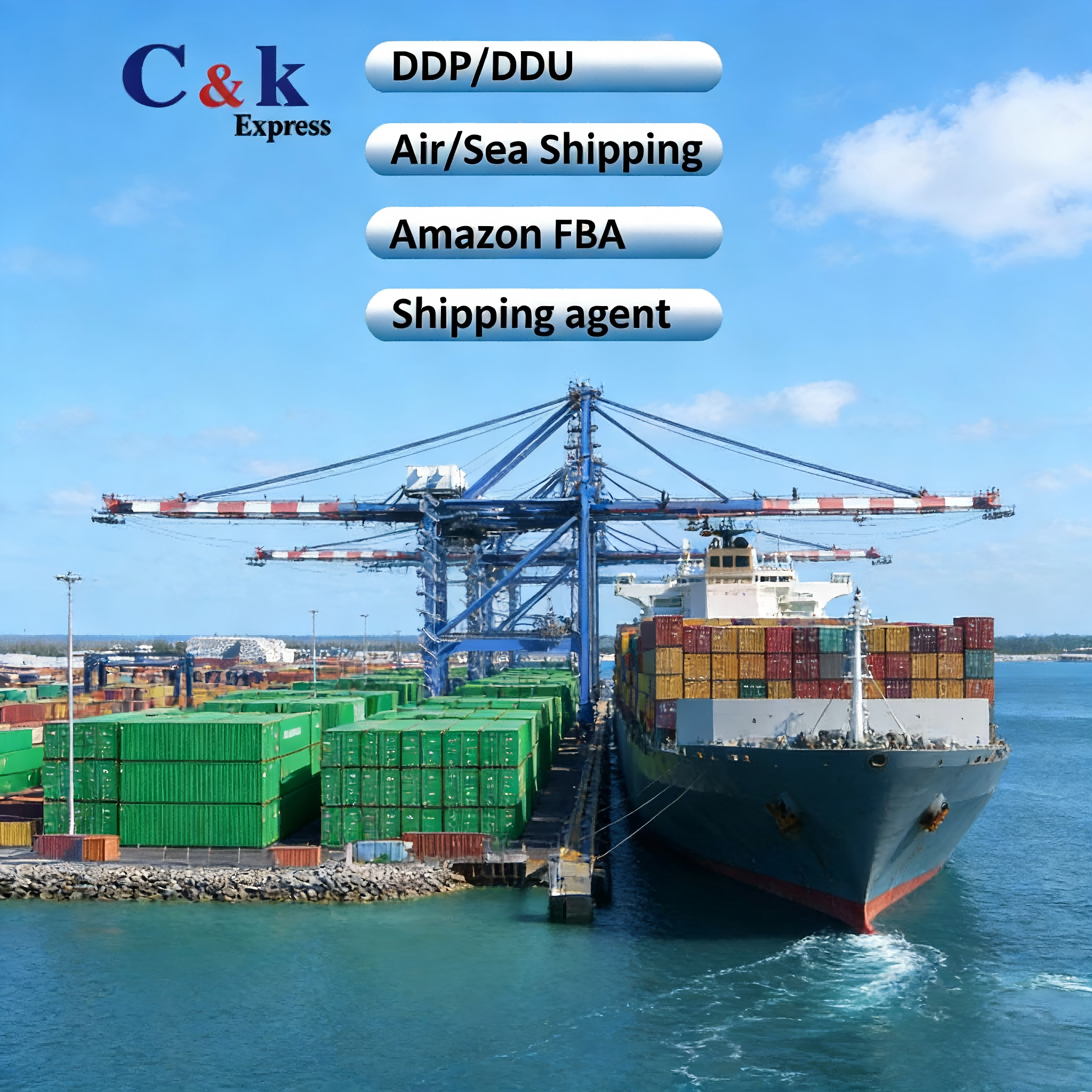 CNK Self Operated E Commerce Ocean Freight Forwarder China USA DDP Door Door Full Container Load Shipping Agent Competitive