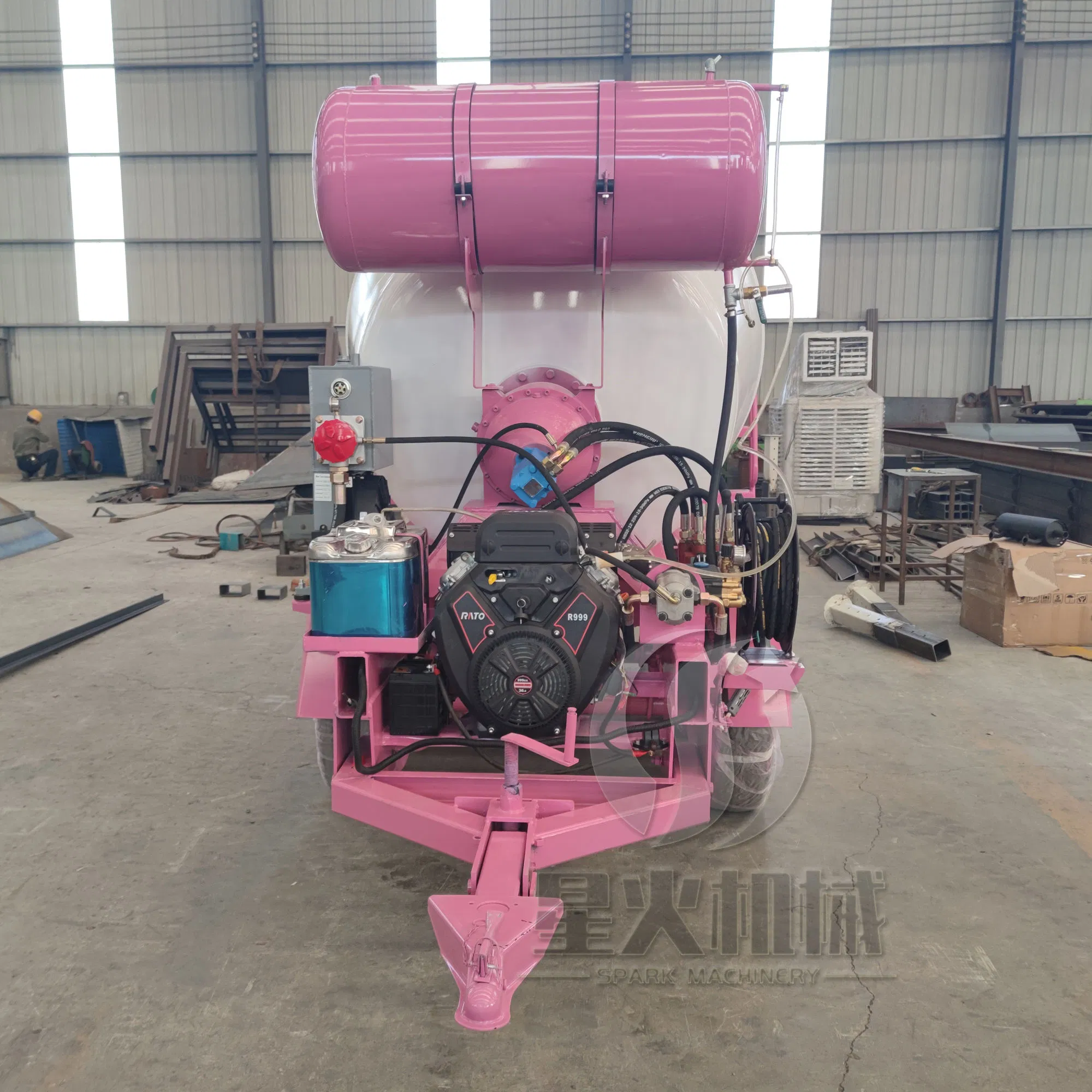 Diesel Electric Gasoline Engine 6m3 Trailer Concrete Mixer Drum Truck