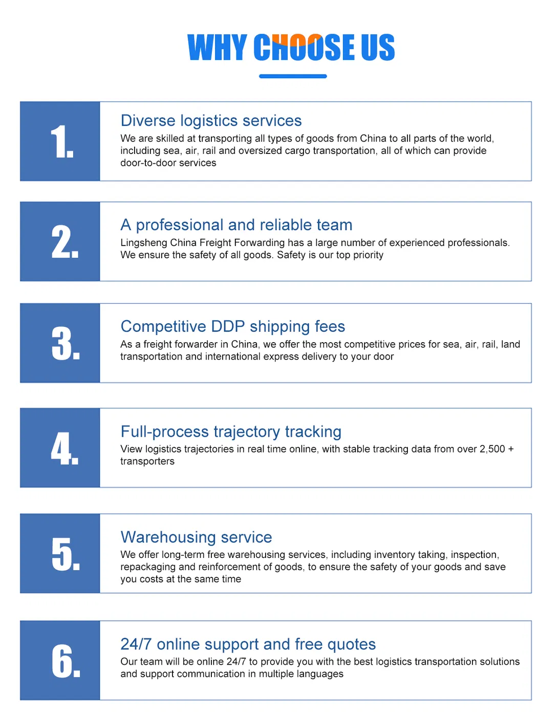 Freight Forwarding Advantages Diagram