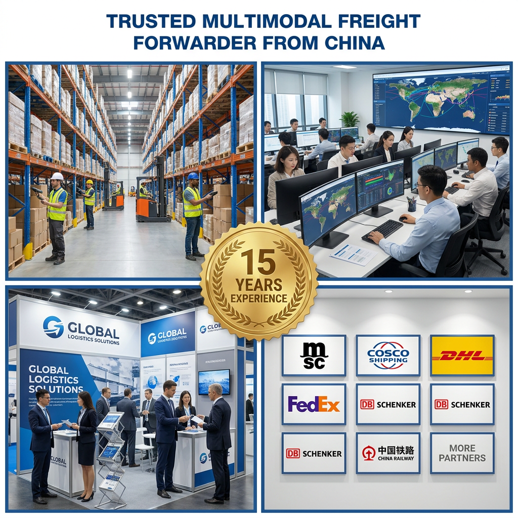 Sea Air Railway Multimodal Freight Forwarder China to USA/Europe/Russia/Central Asia DDP/DDU/LCL