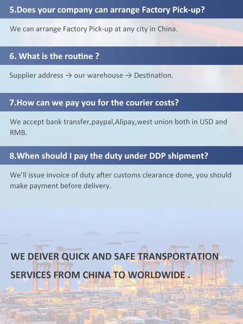 Free Consolidation From China to Worldwide for Express Delivery DDP Dropshipping for Temu Tk