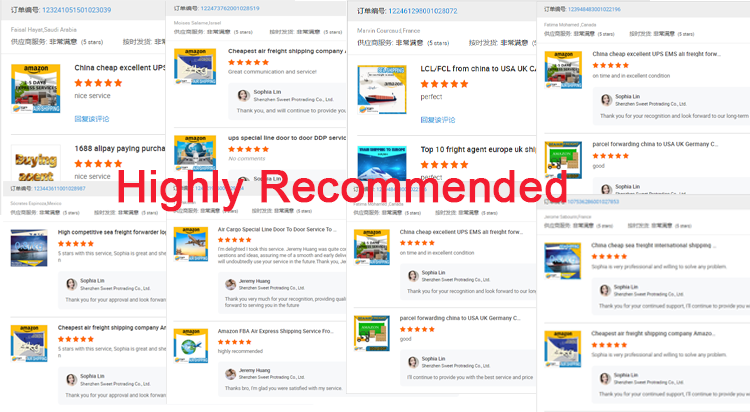 Client testimonials and positive customer reviews