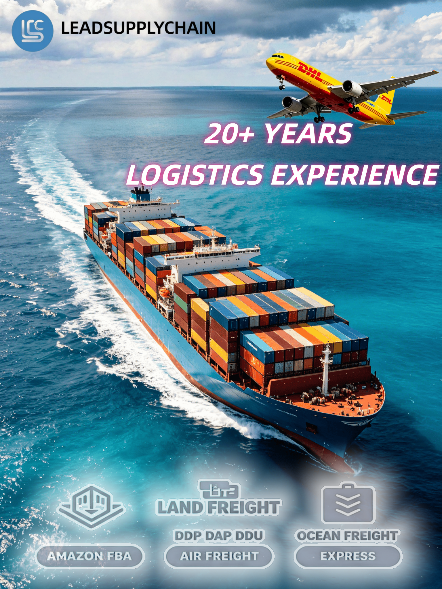 Free Door-to-door air Freight Agent Express Shipping Agent From China To USA, France, Italy, Portugal, UAE FBA DDP