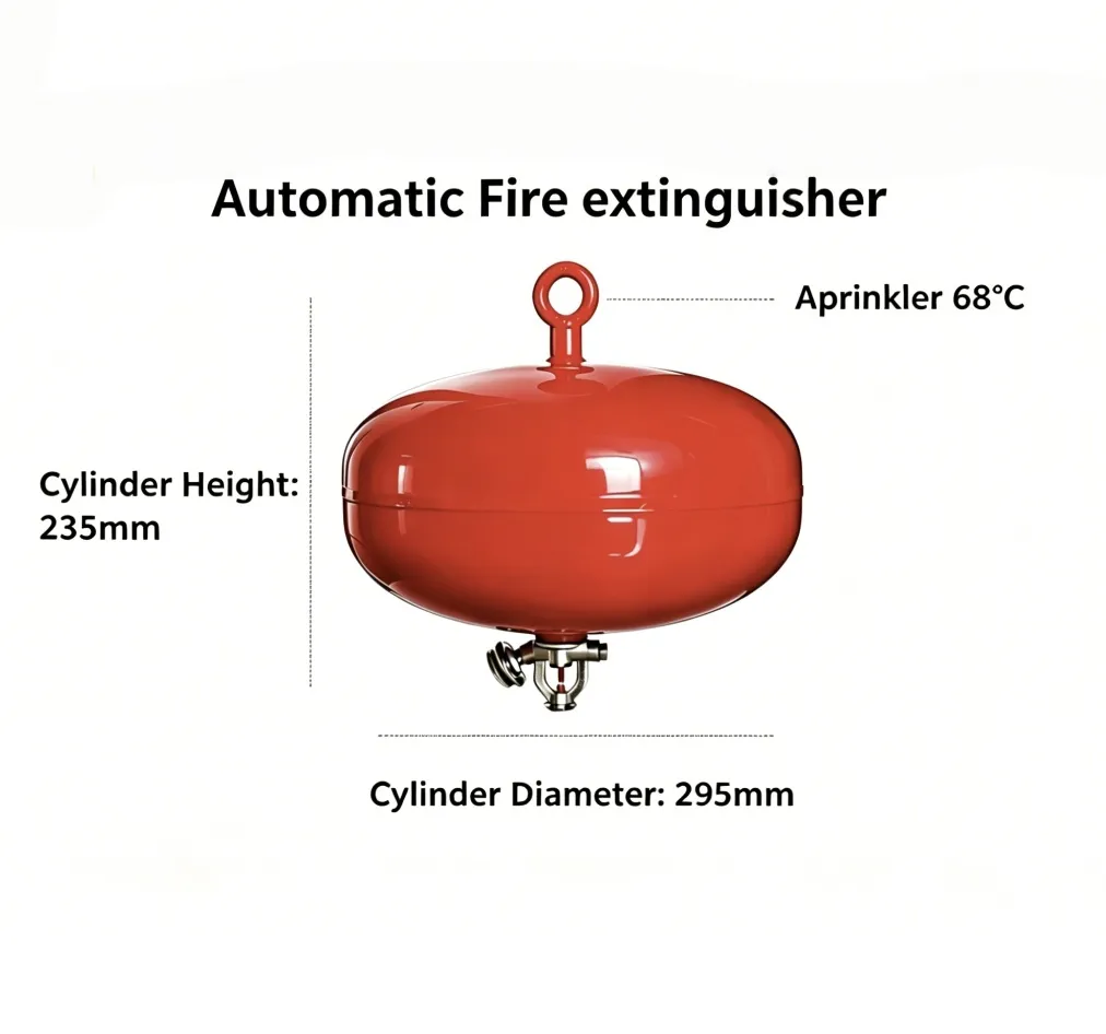 6kg Automatic ceiling ABC Powder Fire Extinguisher with Smoke Detector Details