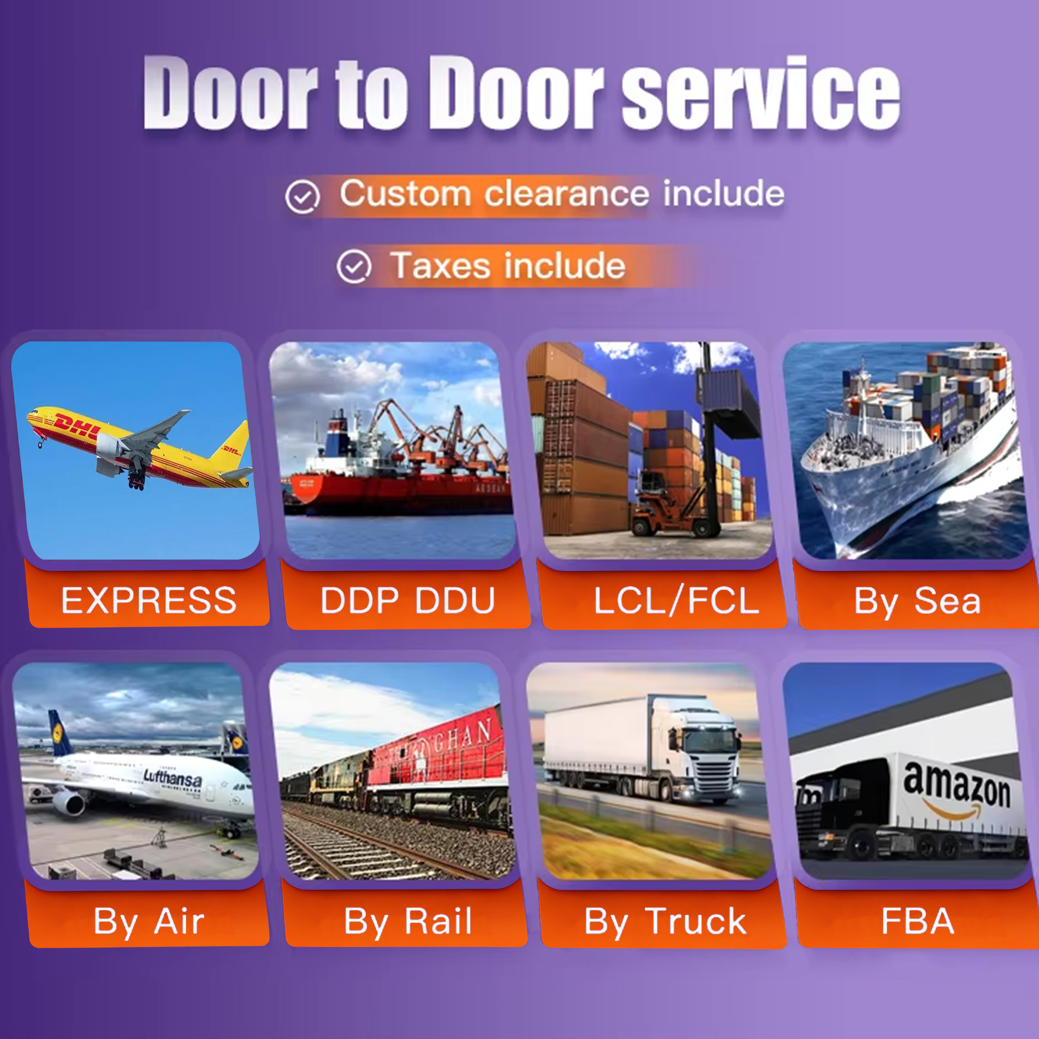 Professional China to USA Multimodal Transport Sea Air Shipping DDP Door to Door Amazon FBA Service