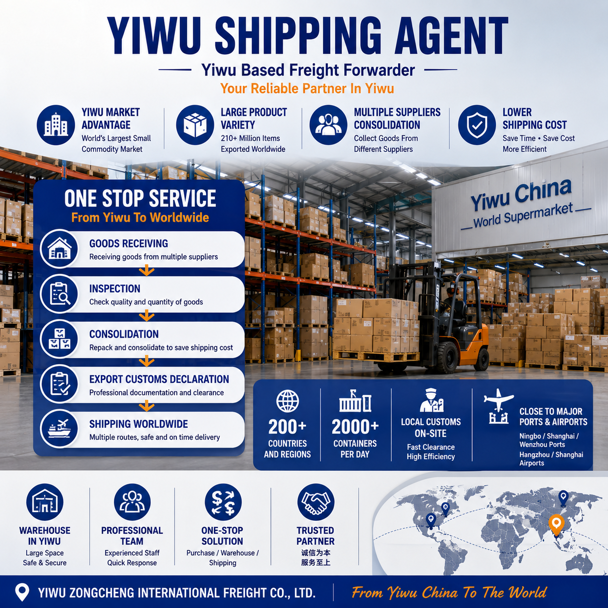 Sea & Air Freight Agent DDP Door Delivery Customs Clearance Service