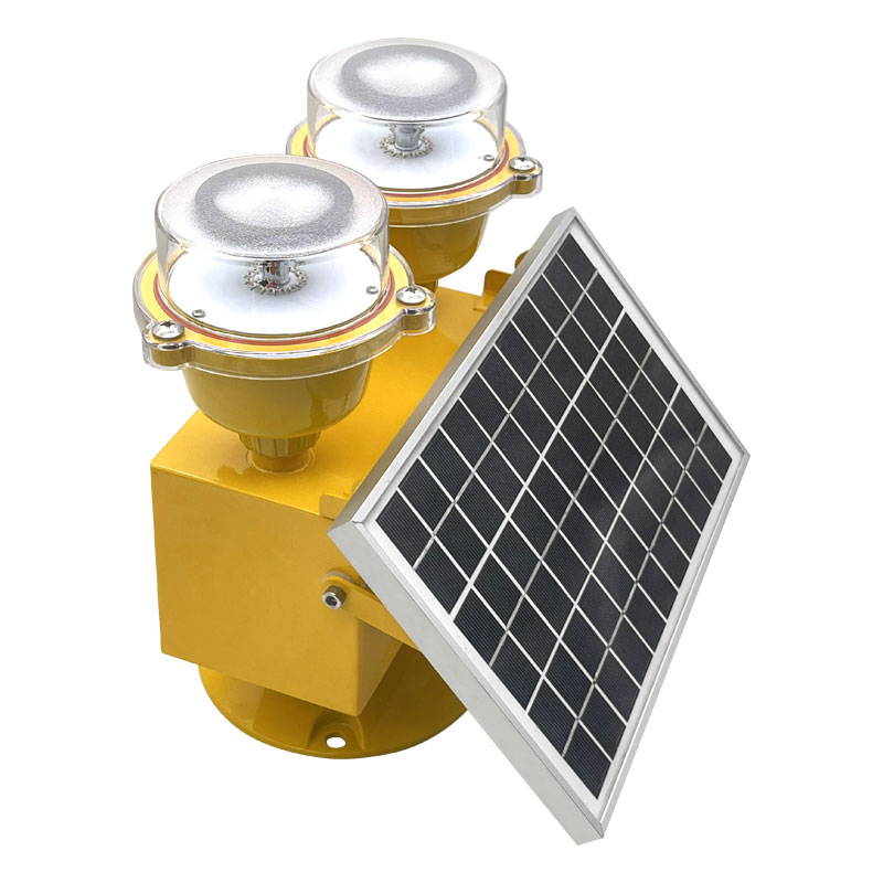 Low Intensity Dual Solar Obstruction Lighting/aircraft Solar Warning Lighting /solar Aviation Warning Lighting for Towers