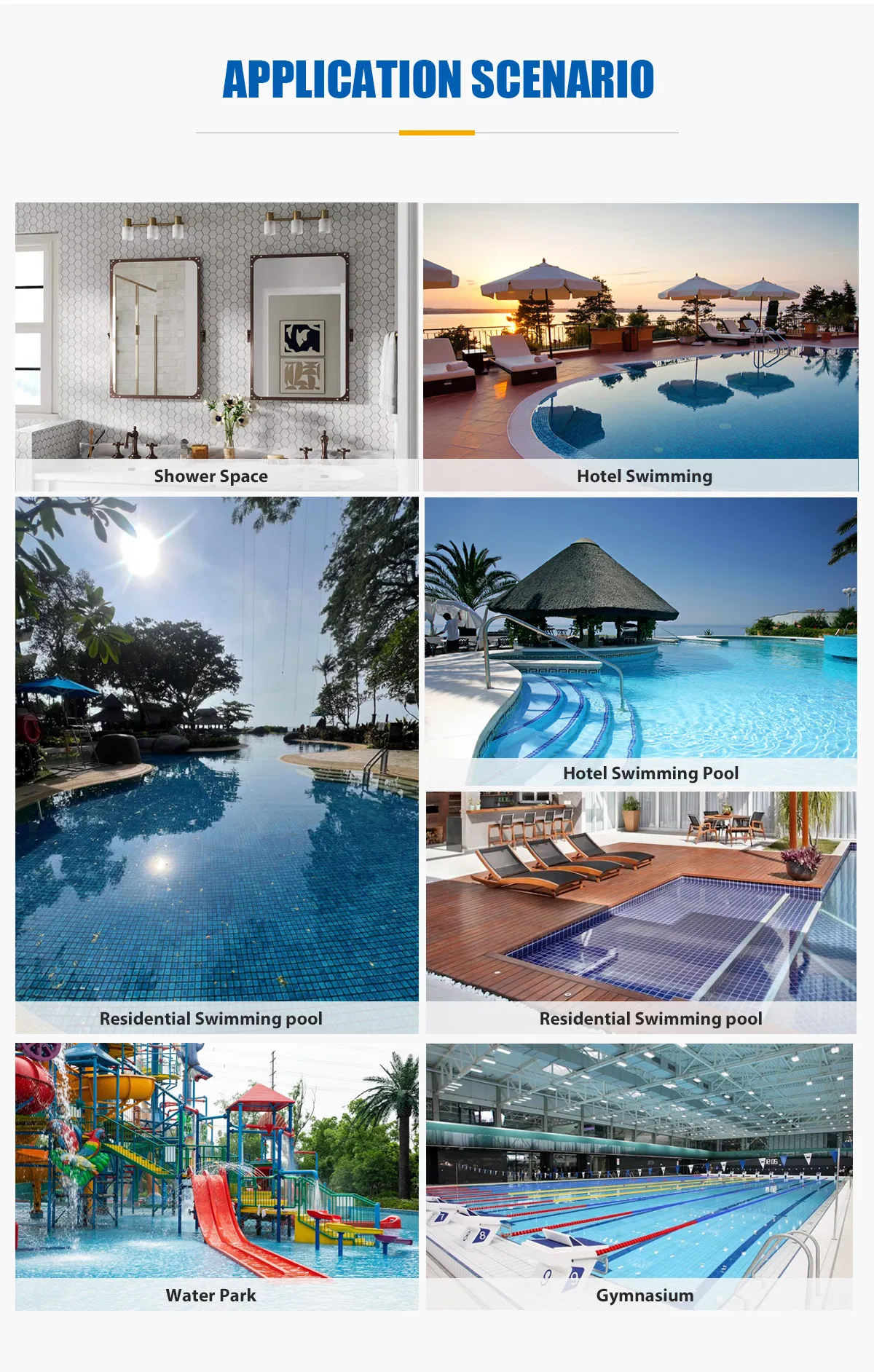 Inkjet Series Swimming Pool Tiles Detail