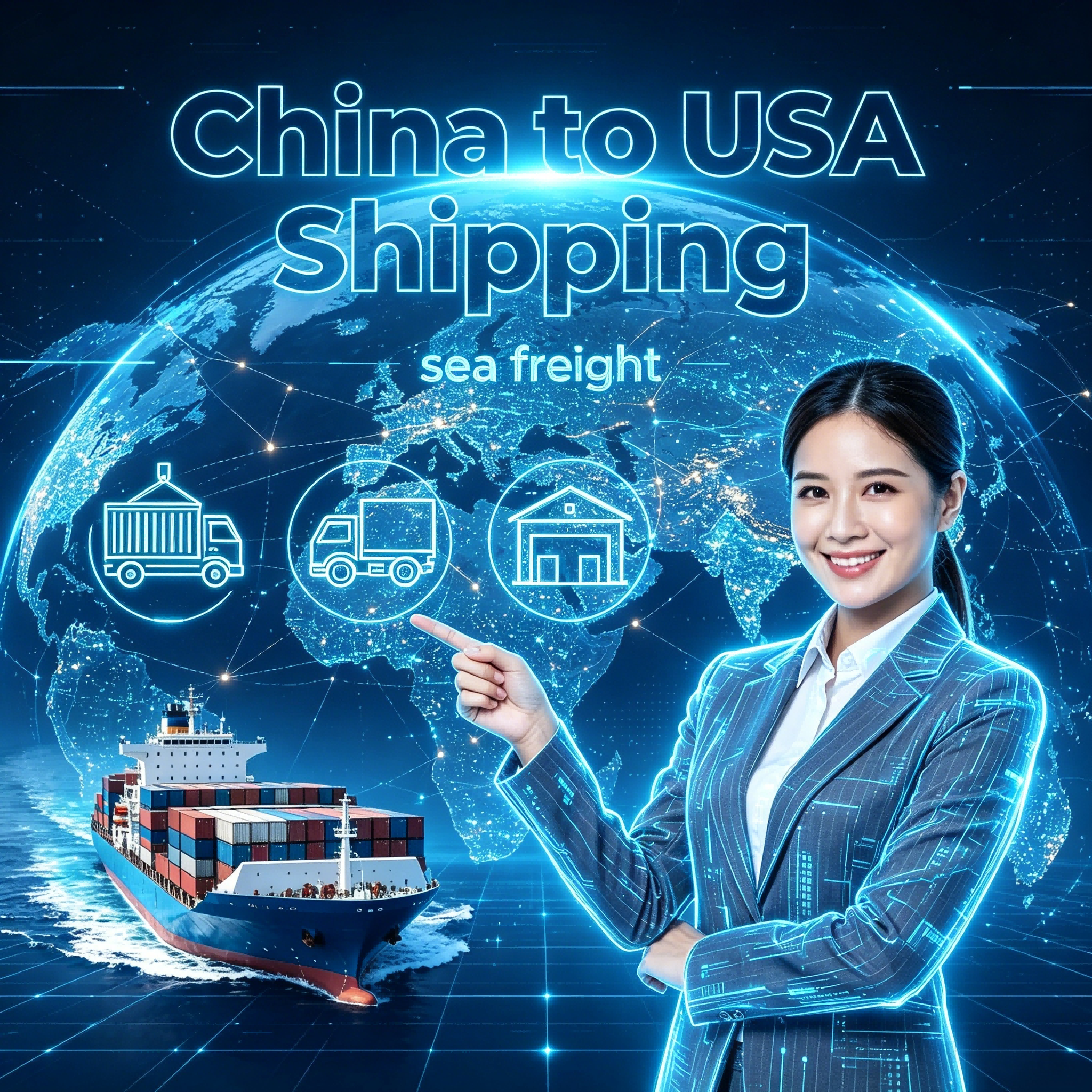 LCL FCL Container Sea Freight Service for Amazon FBA Bulk Cargo