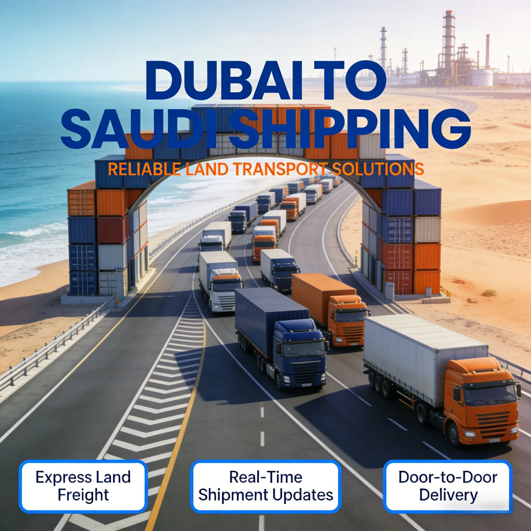 Dubai to Saudi Less Than Container Load (LCL) Shipping