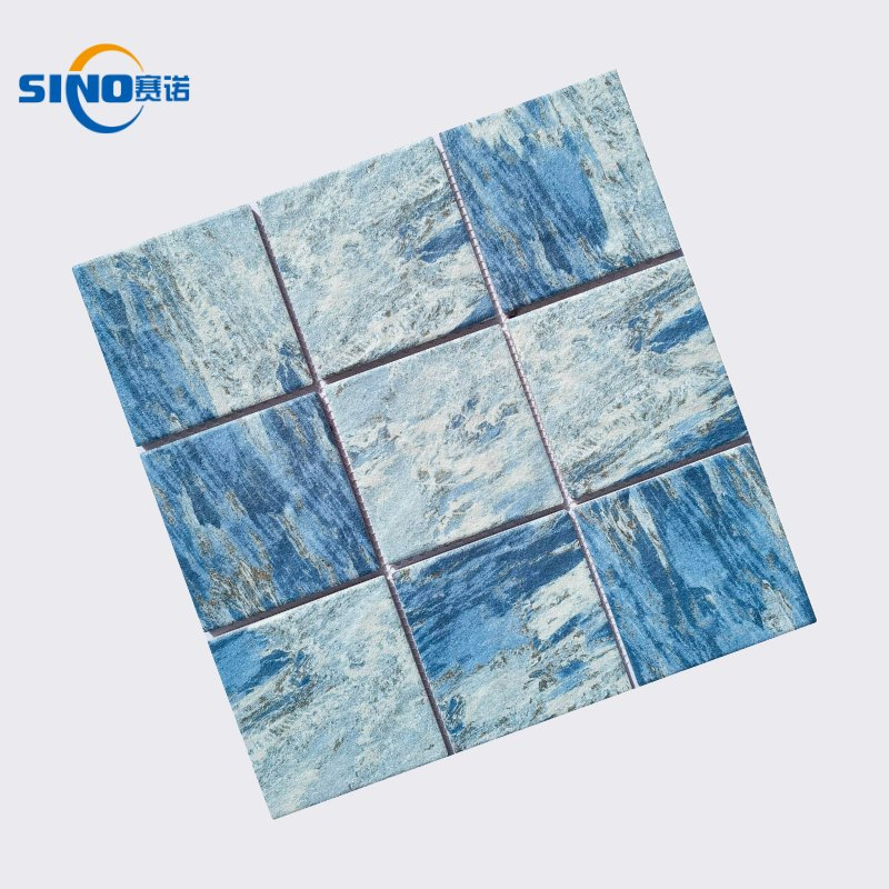 3.90"*3.90" Inkjet Series Swimming Pool Tiles Like Blue Ocean