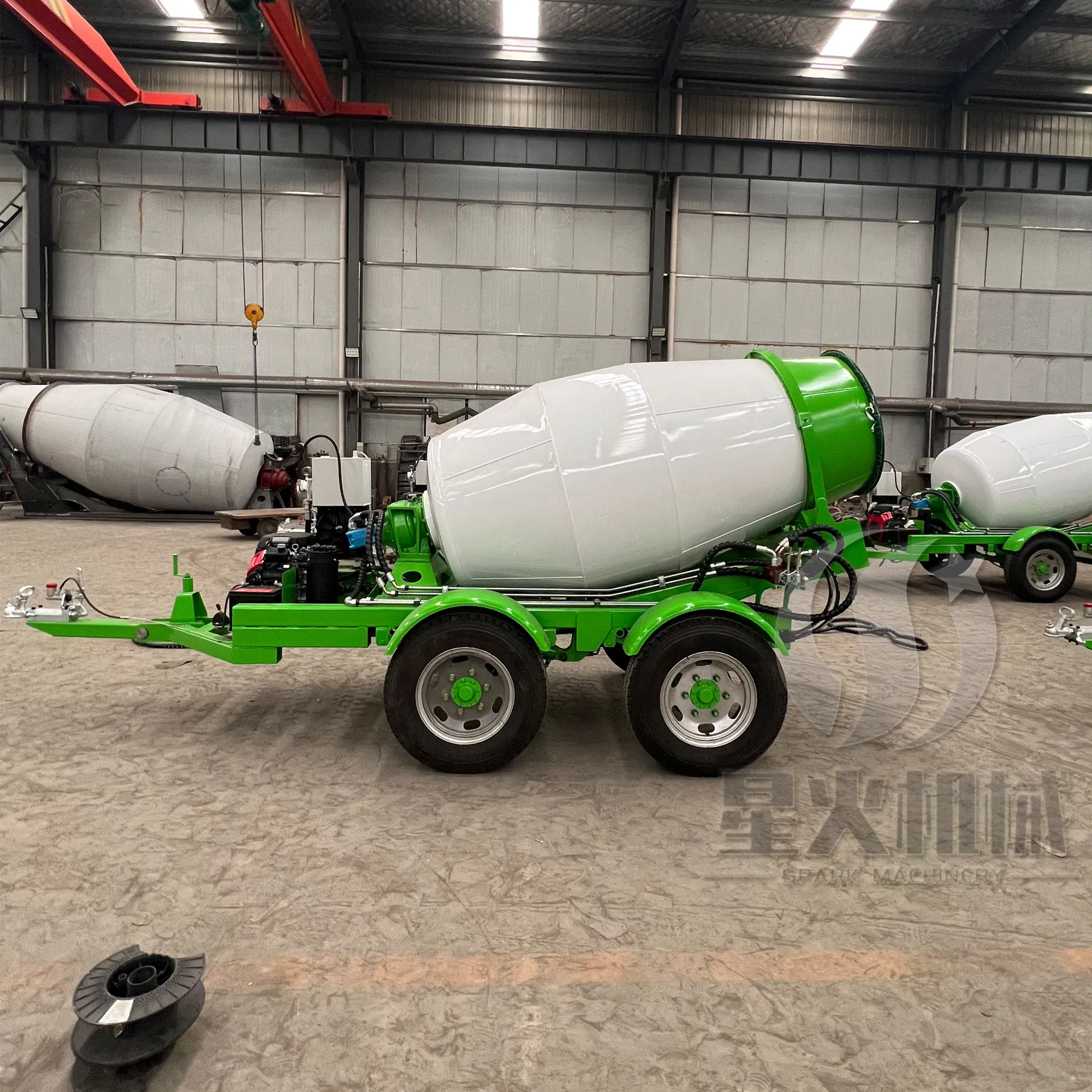 Diesel Electric Gasoline Engine 6m3 Trailer Concrete Mixer Drum Truck Detail View