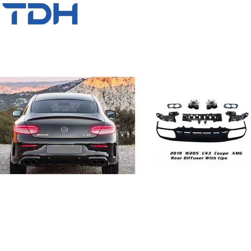 High-End PP Car Bumper Suitable for 2019 Mercedes-Benz C-Class W205 Coupe Upgrade to C63 Amg Front Bumper
