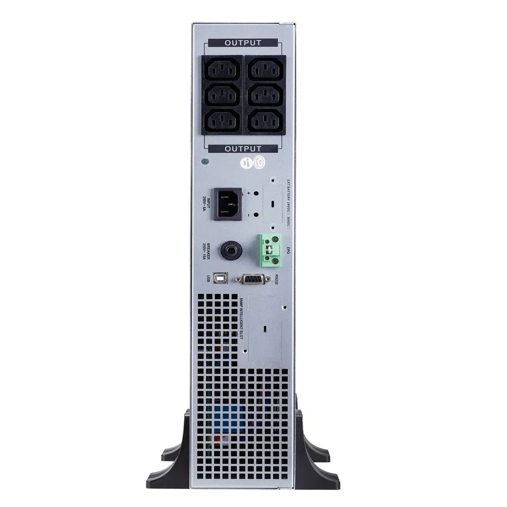 Online UPS Pure Sine Wave 230VAC Output 6kVA 10kVA Rack Tower Convertible PF1 with 8 IEC Outlets for Network Equipment Backup