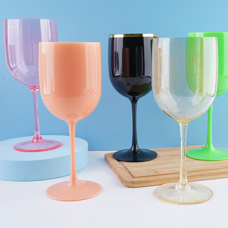 FDA Food Grade 480ml 16 Oz Plastic Wine Glass Cup Party White Champagne Coupes Cocktail Champagne Flutes Plastic Wine Glasses