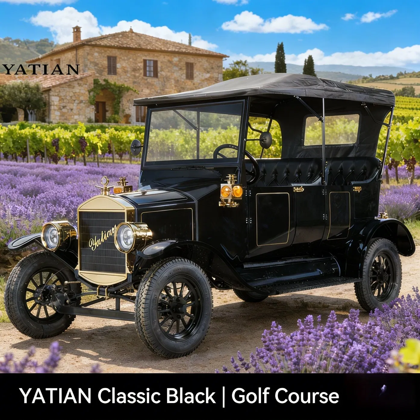 Luxury Electric Vintage Car for Sightseeing and City Tour