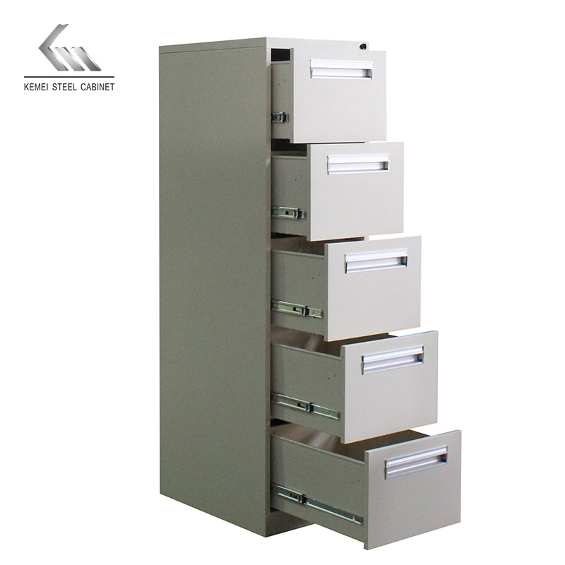 5-Drawer Vertical Steel Filing Cabinet Convertible Home Office Bank Metal File Cabinet