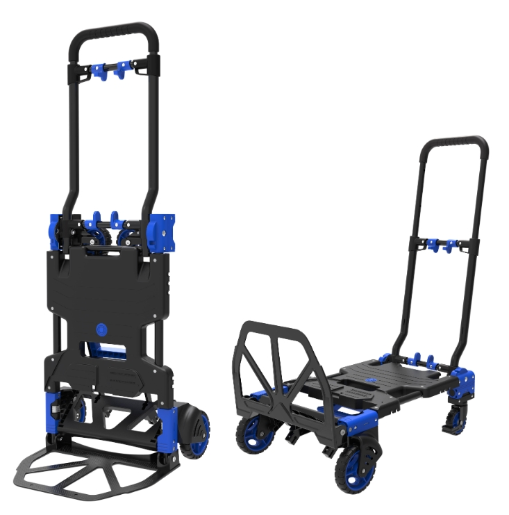 Foldable 2 in 1 Multi Functional Aluminum-Plate Hand Truck Convertible Folding Trolley