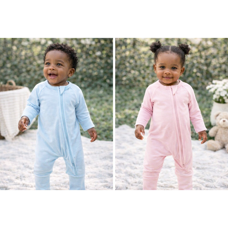 Custom Made Soft Bamboo Baby Clothes Convertible Baby Romper