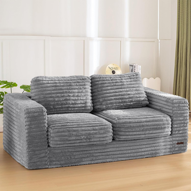 Tenderplayful Adult Modular Boneless Couch Convertible Sofa Bed Compressed Foam for Living Room