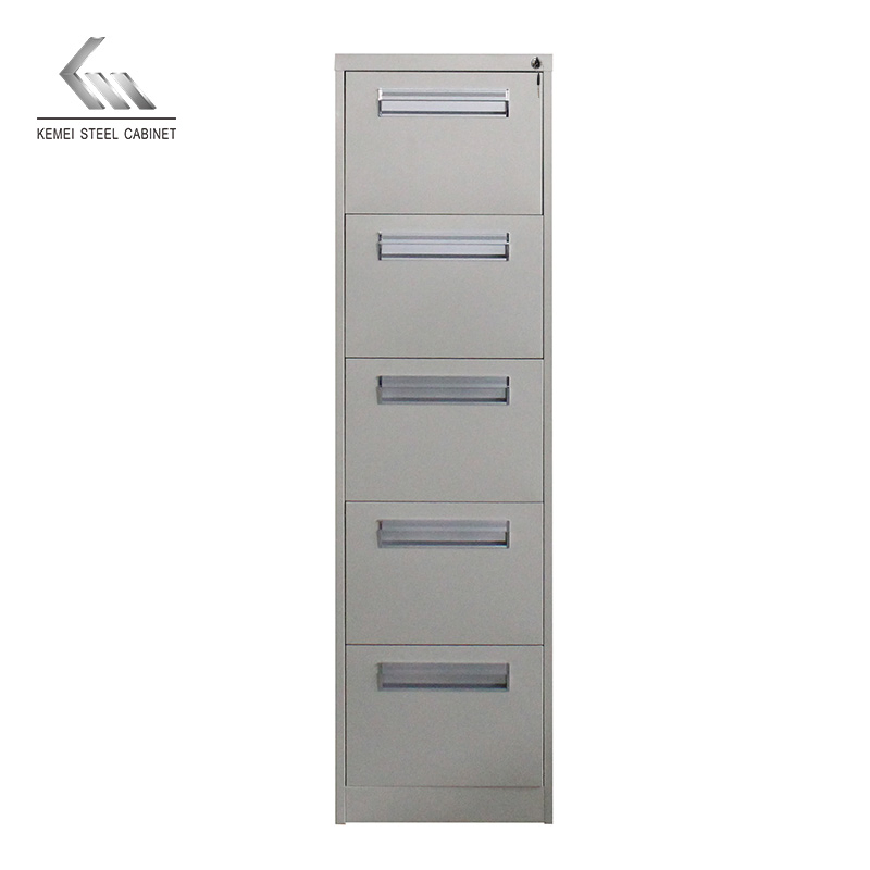 5-Drawer Vertical Steel Filing Cabinet Convertible Home Office Bank Metal File Cabinet