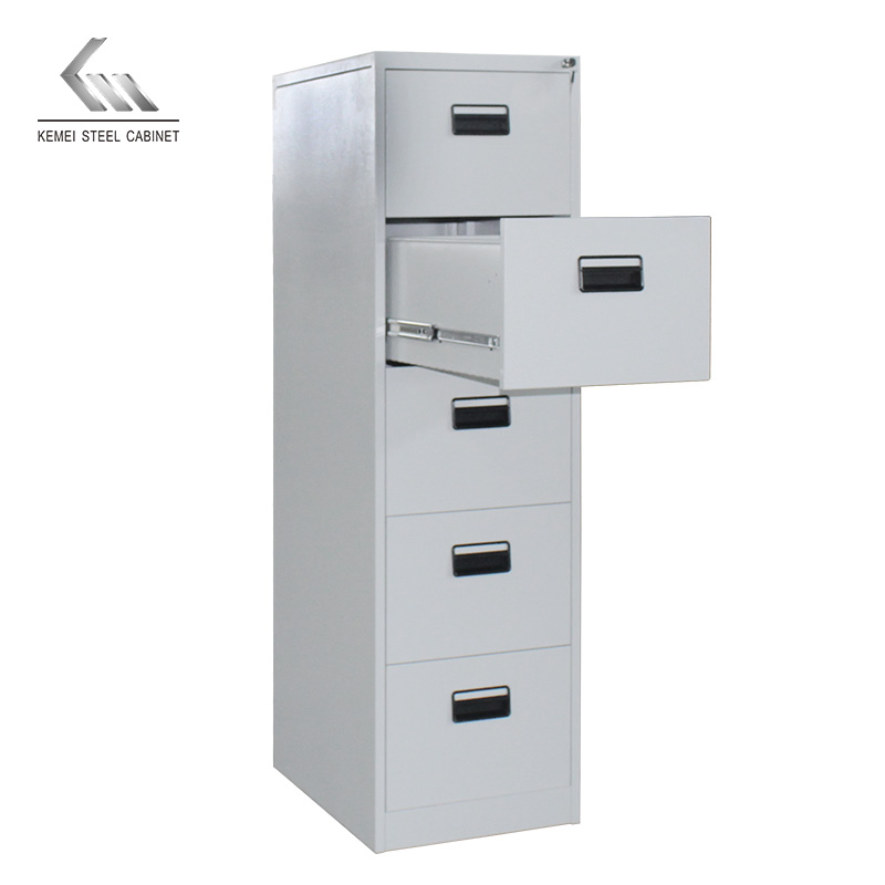 5-Drawer Vertical Steel Filing Cabinet Convertible Home Office Bank Metal File Cabinet