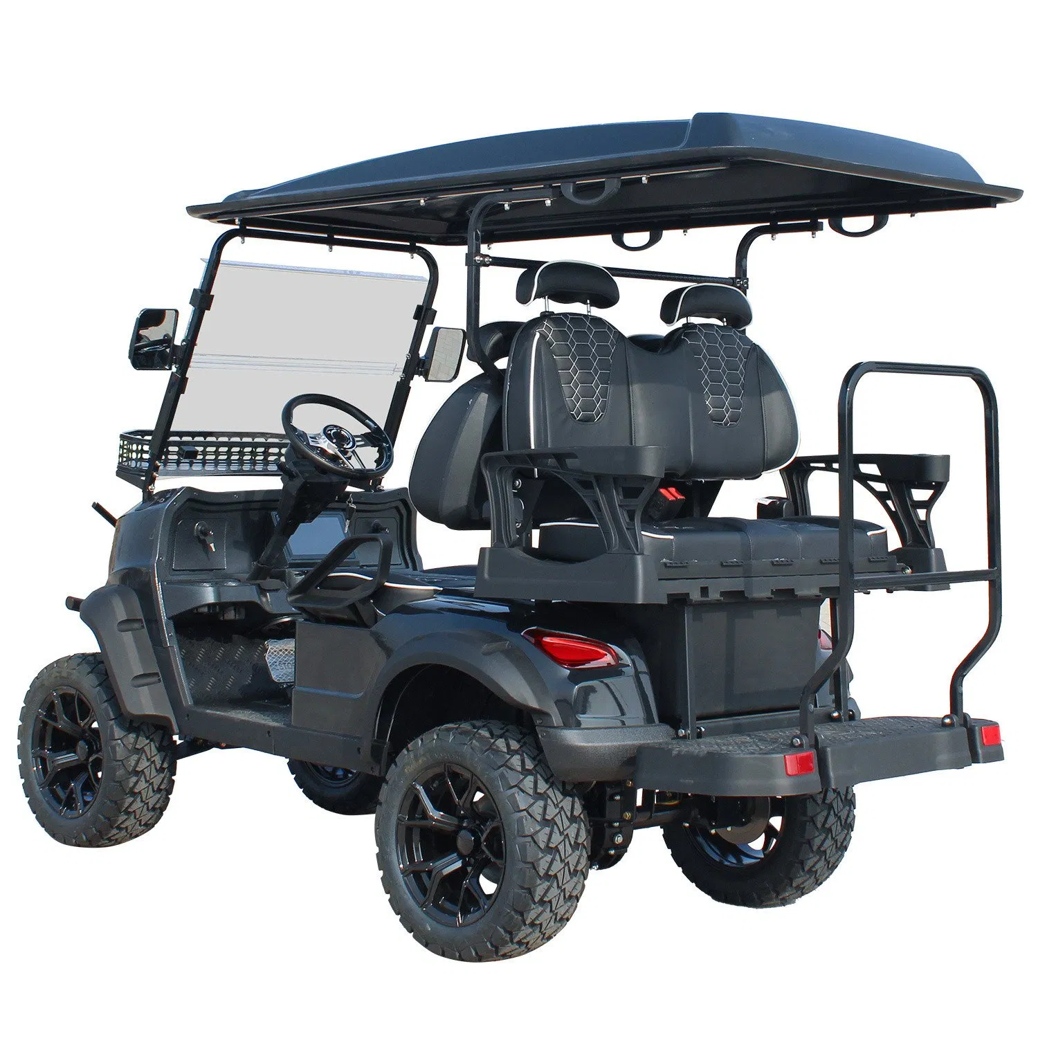 New Arrival Luxury 2+2 Seater Club Cart Electric Golf Buggy Hunting Car with CE DOT