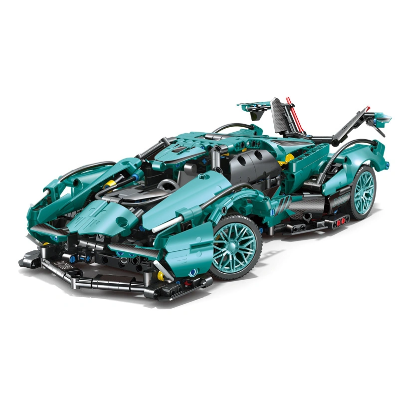 Remote Control Sports Car, Compatible with Lego Blocks, Black Knight Lambo Starry Sky Edition, Puzzle Assembly Model, Birthday Gift