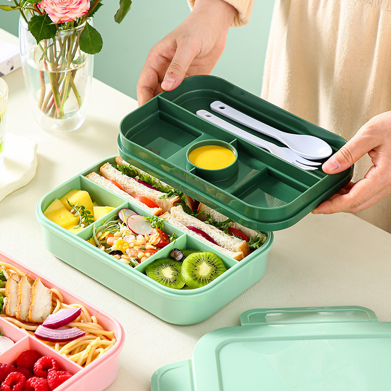 Portable Large-Capacity Microwave-Safe Lunch Box for Easy Meal Prep
