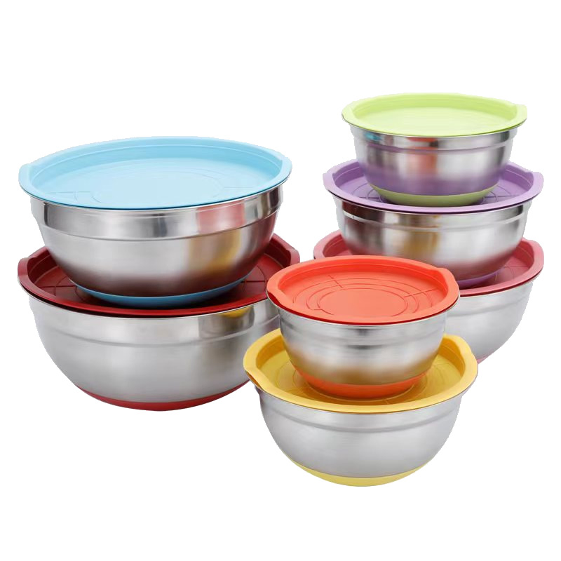 Premium Stainless Steel Salad Bowl with Airtight Lid for Fresh Food Storage