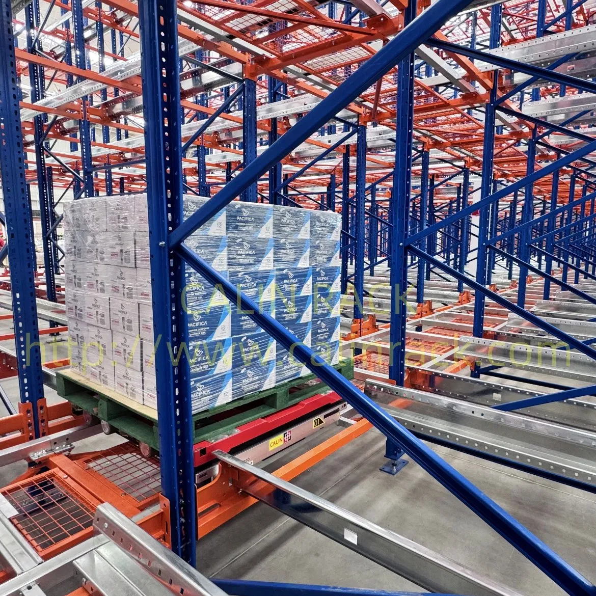 Intelligent Automatic Storage and Retrieval System for Steel Automated Warehouse Storage Racking with Agv