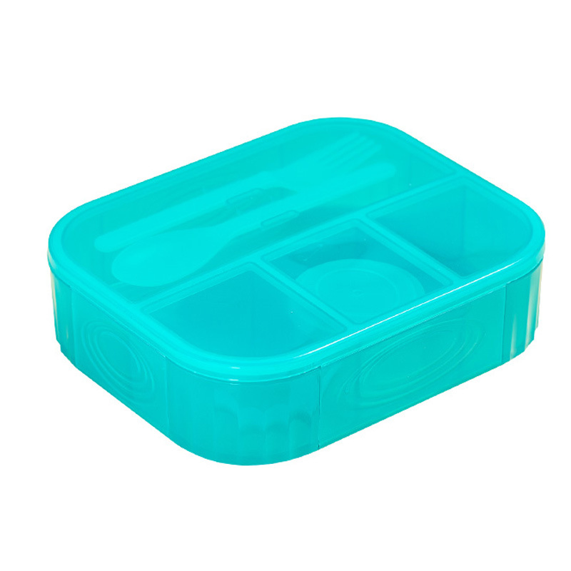 Premium Transparent Crystal Plastic Lunch Box for Meal Prep
