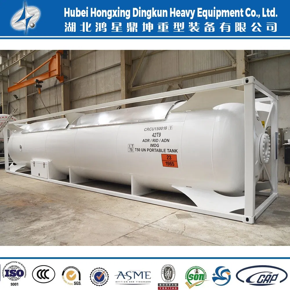 ASME ISO T50 20FT LPG ISO Tank Container Un1075 for Sea Road Rail Multi-Modal Transport