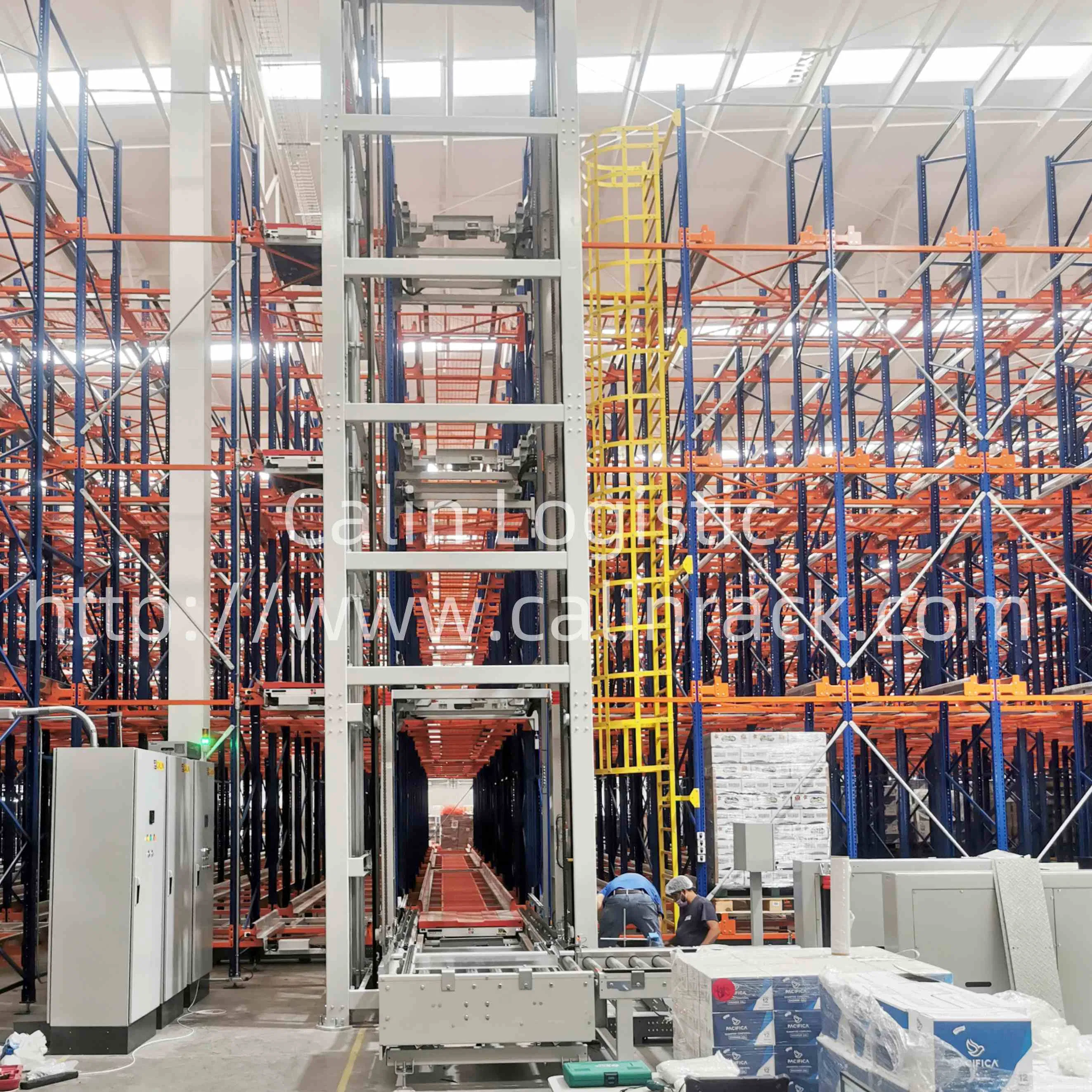 Intelligent Automatic Storage and Retrieval System for Steel Automated Warehouse Storage Racking with Agv
