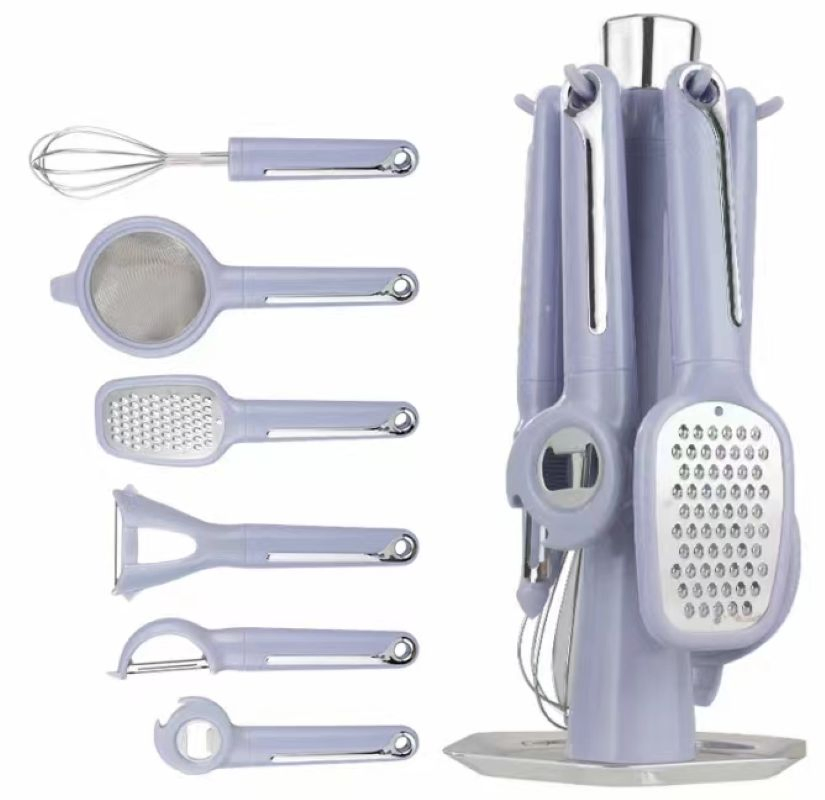 7-in-1 Multi-Functional Silicone Cooking Utensils Set for Easy Meal Prep